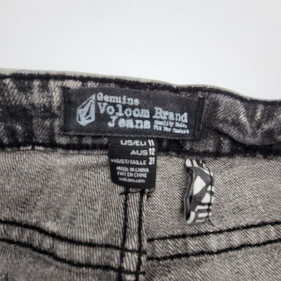 Volcom Jeans Womens Short Size 11 gray - Picture 6 of 9